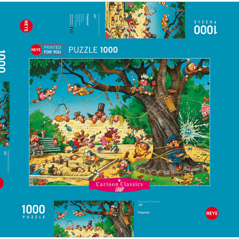 Playground - Jean-Jacques Loup - Cartoon Classics 1000 Puzzle Schachtel 3D Modell