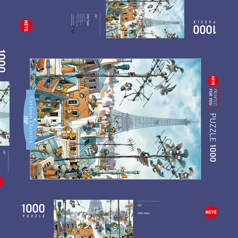 Eiffel Tower - Jean-Jacques Loup - Cartoon Classics 1000 Puzzle Schachtel 3D Modell