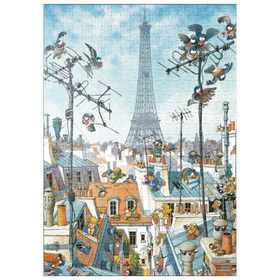 Darstellung des Puzzle-Motivs Eiffel Tower - Jean-Jacques Loup - Cartoon Classics – Puzzleteile: 500