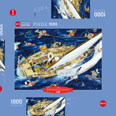 Sailors - Jean-Jacques Loup - Cartoon Classics 1000 Puzzle Schachtel 3D Modell