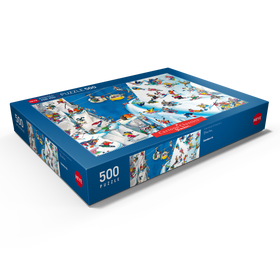Darstellung des Puzzle Motivs Snowboards - Blachon - Cartoon Classics - Puzzleteile: 500
