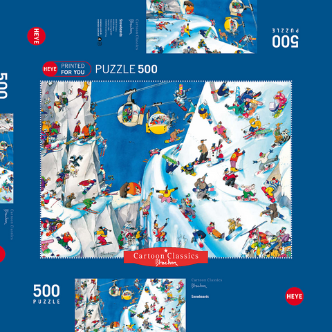 Snowboards 500 Puzzle Schachtel 3D Modell