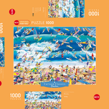 Surfing - Blachon - Cartoon Classics 1000 Puzzle Schachtel 3D Modell
