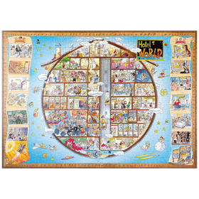 Darstellung des Puzzle-Motivs Hotel World - Hugo Prades – Puzzleteile: 1000