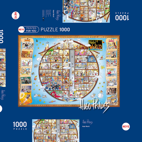 Hotel World - Hugo Prades 1000 Puzzle Schachtel 3D Modell