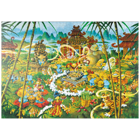 Darstellung des Puzzle Motivs Peking Duck - Michael Ryba - Cartoon Classics - Puzzleteile: 1000