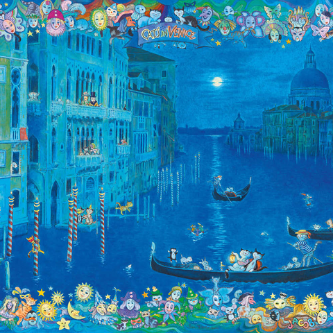 Cats in Venice 100 Puzzle 3D Modell