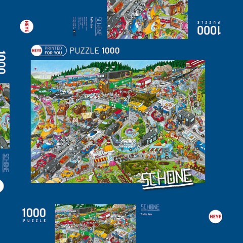 Traffic Jam - Christoph Schöne 1000 Puzzle Schachtel 3D Modell
