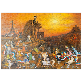 Darstellung des Puzzle-Motivs Cats in Paris - Sven Hartmann – Puzzleteile: 200