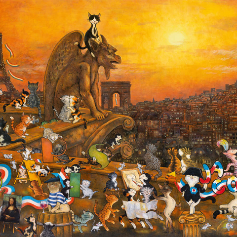 Cats in Paris 200 Puzzle 3D Modell