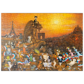 Darstellung des Puzzle-Motivs Cats in Paris - Sven Hartmann – Puzzleteile: 500