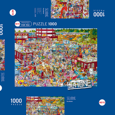 Flea Market - Christoph Schöne 1000 Puzzle Schachtel 3D Modell