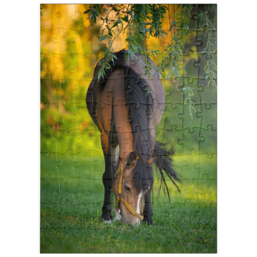 puzzleplate Pony im Garten 100 Puzzle