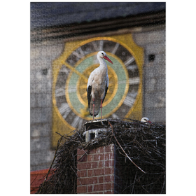 Darstellung des Puzzle Motivs 10 vor Storch - Puzzleteile: 1000