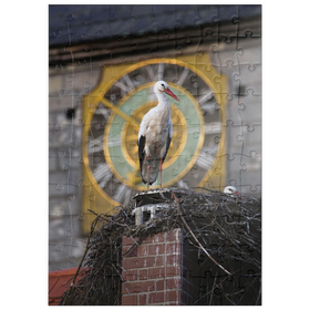 Darstellung des Puzzle Motivs 10 vor Storch - Puzzleteile: 100