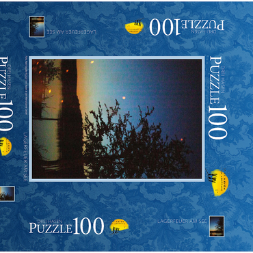 Lagerfeuer am See 100 Puzzle Schachtel 3D Modell