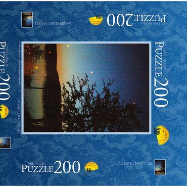 Lagerfeuer am See 200 Puzzle Schachtel 3D Modell
