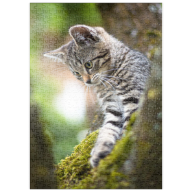 Darstellung des Puzzle-Motivs Baumkatze – Puzzleteile: 500