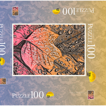 Tulpenbaumlaub 100 Puzzle Schachtel 3D Modell