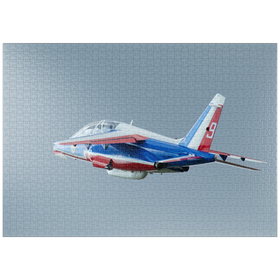 Darstellung des Puzzle Motivs Dassault / Dornier Alpha Jet - Patrouille de France - Puzzleteile: 1000