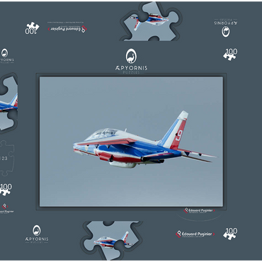 Dassault / Dornier Alpha Jet - Patrouille de France 100 Puzzle Schachtel 3D Modell