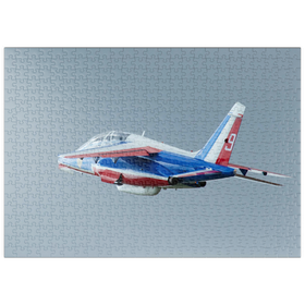 Darstellung des Puzzle Motivs Dassault / Dornier Alpha Jet - Patrouille de France - Puzzleteile: 500