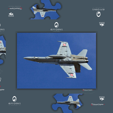 McDonnell Douglas - Boeing F/A-18C Hornet 1000 Puzzle Schachtel 3D Modell