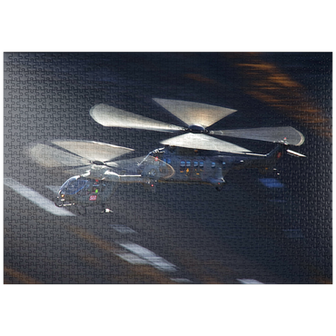 puzzleplate Eurocopter EC635 P2+ & Eurocopter AS532UL Cougar 1000 Puzzle