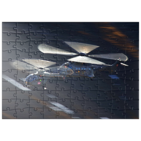 Darstellung des Puzzle Motivs Eurocopter EC635 P2+ & Eurocopter AS532UL Cougar - Puzzleteile: 100
