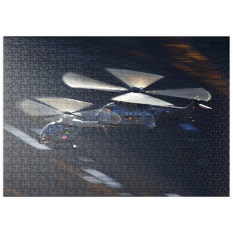 puzzleplate Eurocopter EC635 P2+ & Eurocopter AS532UL Cougar 500 Puzzle