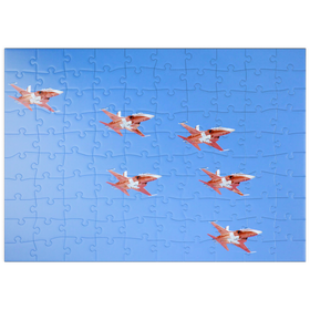 Darstellung des Puzzle Motivs Swiss Patrol, Northrop F-5E Tiger II - Puzzleteile: 100