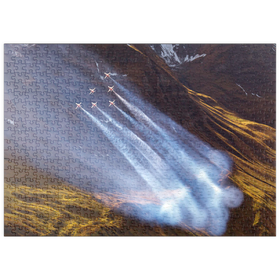 Darstellung des Puzzle Motivs Swiss Patrol, Northrop F-5E Tiger II - Puzzleteile: 500