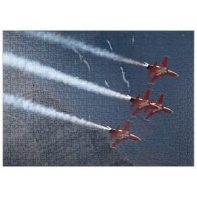 Darstellung des Puzzle Motivs Swiss Patrol, Northrop F-5E Tiger II - Puzzleteile: 500