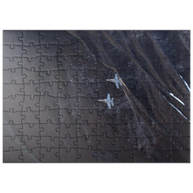 Darstellung des Puzzle Motivs Boeing F/A-18C Hornet - Puzzleteile: 100