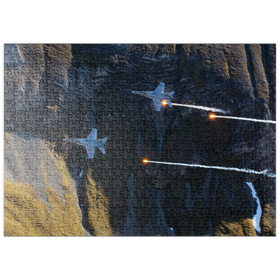 Darstellung des Puzzle Motivs Boeing F/A-18C Hornet - Puzzleteile: 500