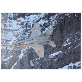 Darstellung des Puzzle Motivs Boeing F/A-18C Hornet - Puzzleteile: 100