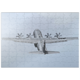Darstellung des Puzzle Motivs Lockheed C-130 Hercules - Puzzleteile: 100