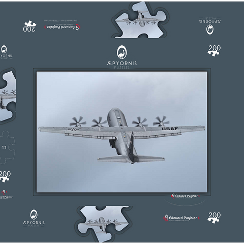 Lockheed C-130 Hercules 200 Puzzle Schachtel 3D Modell