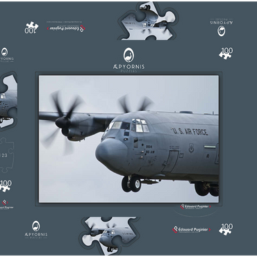 Lockheed C-130 Hercules 100 Puzzle Schachtel 3D Modell