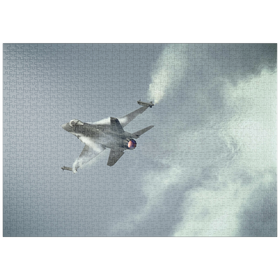 Darstellung des Puzzle Motivs General Dynamics F-16C Fighting Falcon - Puzzleteile: 100