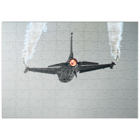 Darstellung des Puzzle Motivs General Dynamics F-16C Fighting Falcon - Puzzleteile: 100