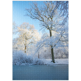 Darstellung des Puzzle-Motivs White Nature – Puzzleteile: 1000