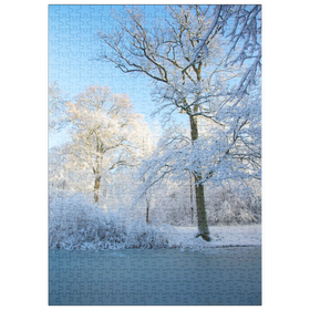 Darstellung des Puzzle-Motivs White Nature – Puzzleteile: 500