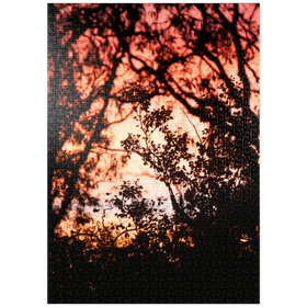Darstellung des Puzzle-Motivs Sonnenuntergang on Fire – Puzzleteile: 1000
