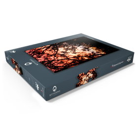 Darstellung des Puzzle Motivs Sonnenuntergang on Fire - Puzzleteile: 100