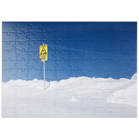Darstellung des Puzzle Motivs Grenze des Skigebiets - Puzzleteile: 100