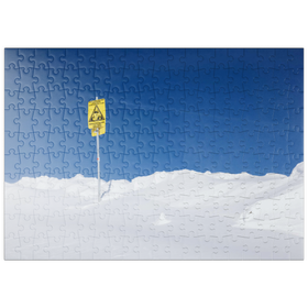 Darstellung des Puzzle Motivs Grenze des Skigebiets - Puzzleteile: 200