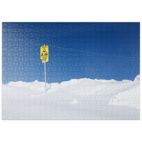 Darstellung des Puzzle Motivs Grenze des Skigebiets - Puzzleteile: 500