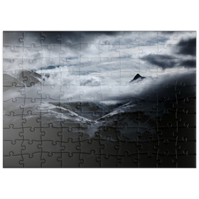 Darstellung des Puzzle Motivs Das Tal der Sassière - Puzzleteile: 100