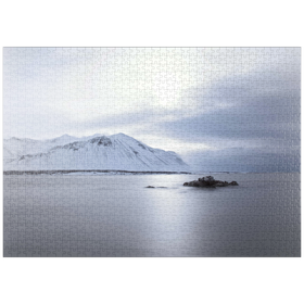 Darstellung des Puzzle Motivs Blick von Borgarnes - Puzzleteile: 1000